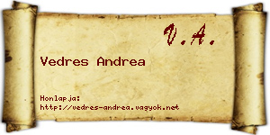 Vedres Andrea névjegykártya
